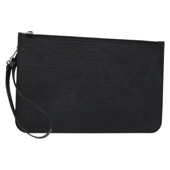 LOUIS VUITTON Epi Neverfull MM Pouch Black LV Auth BA4375 - Picture 1 of 16